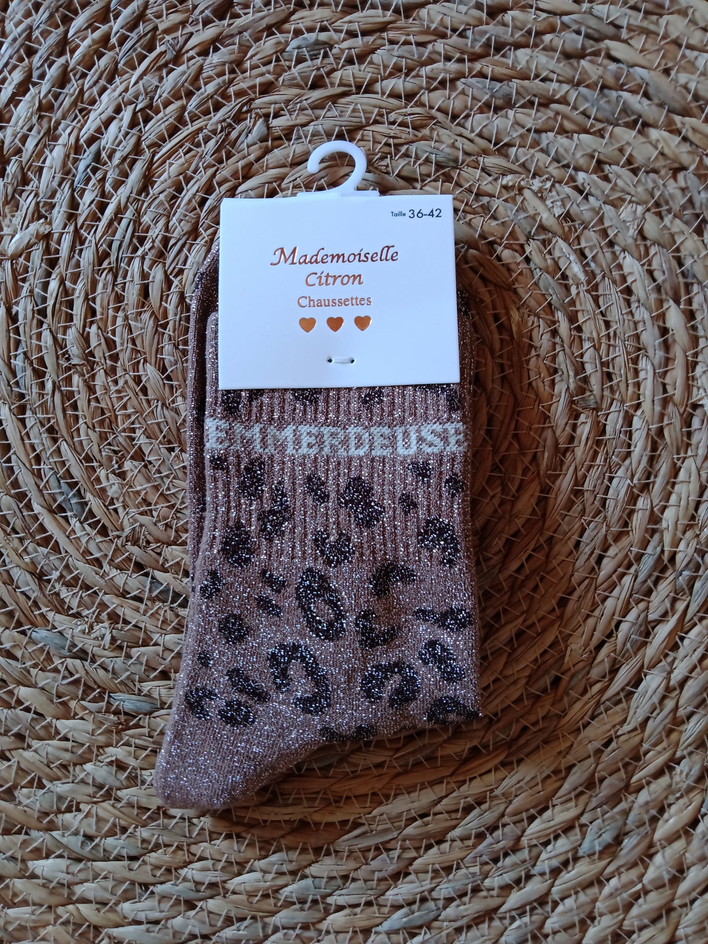 Chaussettes à Paillettes Léopard Femme “Les Félines Scintillantes” Taille 36-42 | LyaMode