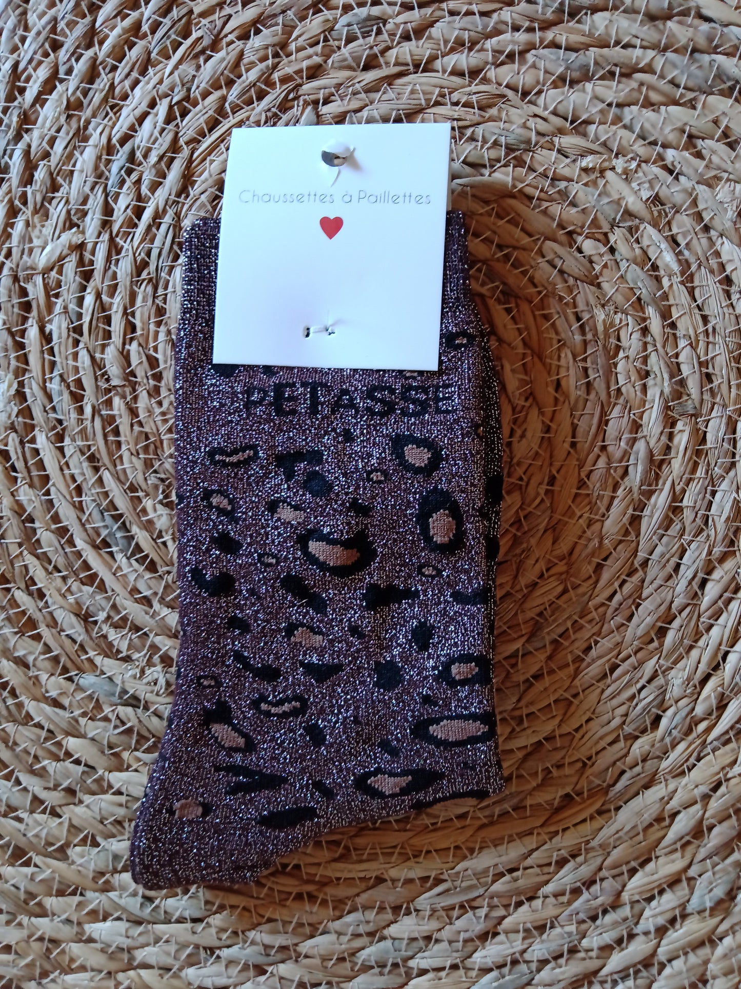 Chaussettes à Paillettes Léopard Femme “Les Félines Scintillantes” Taille 36-42 | LyaMode