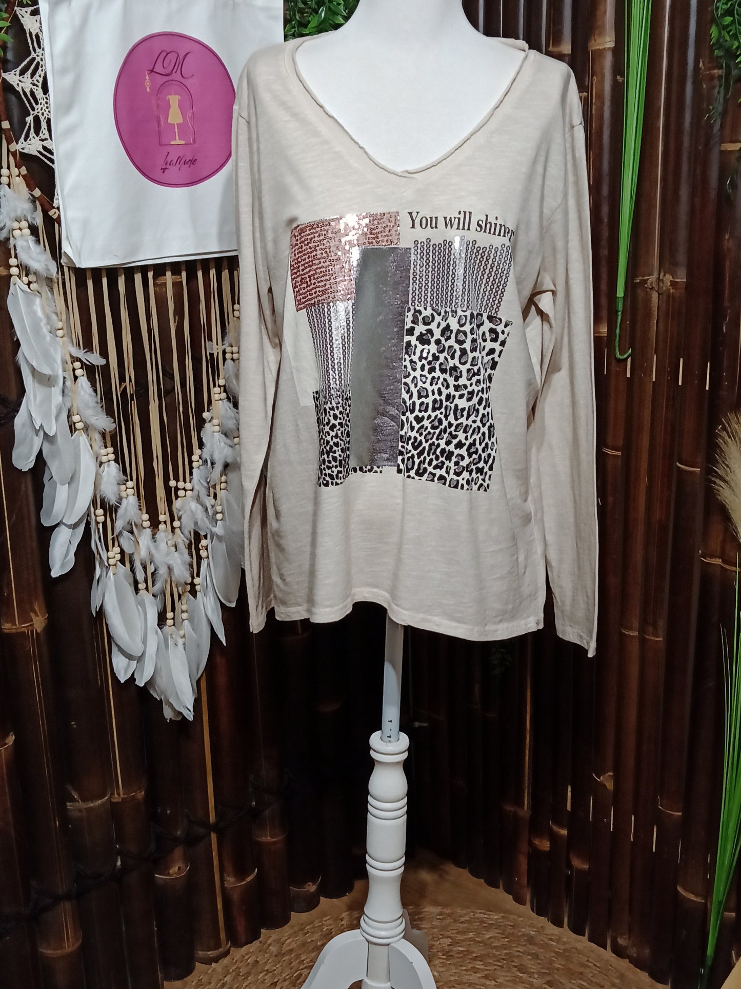 Tee-shirt manches longues Shiny Wild